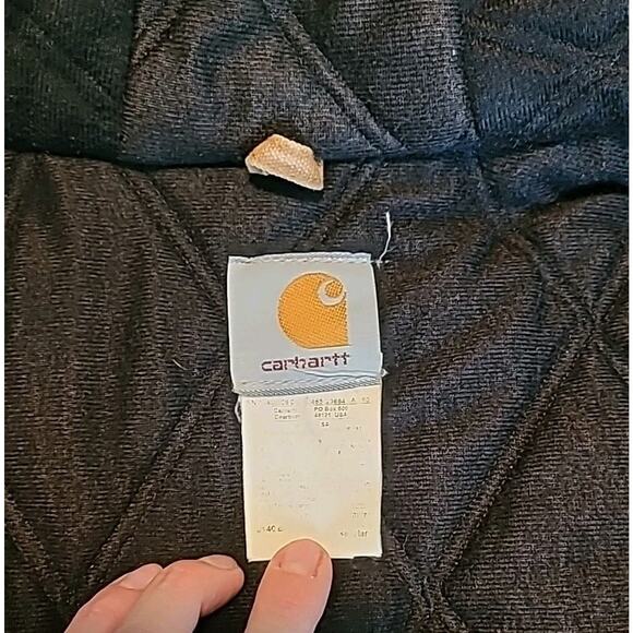 VTG Carhartt Full Zip Hoodie Jacket 3XL Tan USA Thrashed Workwear GUC - Picture 10 of 12